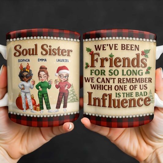 We've Been Friends For So Long, Holly Berries, Plaid Mug
