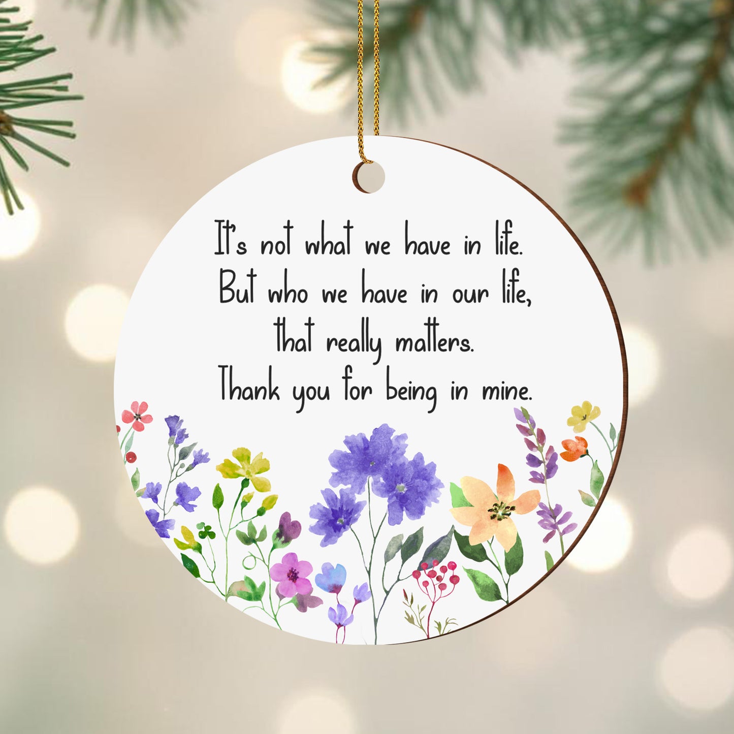 Thank You For Being In Mine With Beautiful Flowers