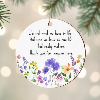 Thank You For Being In Mine With Beautiful Flowers