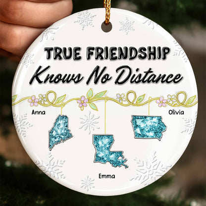 True Friendship Knows No Distance With Floral Elements