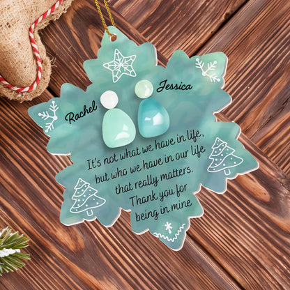 Thank You For Being In Mine, Snowflakes And Christmas Trees