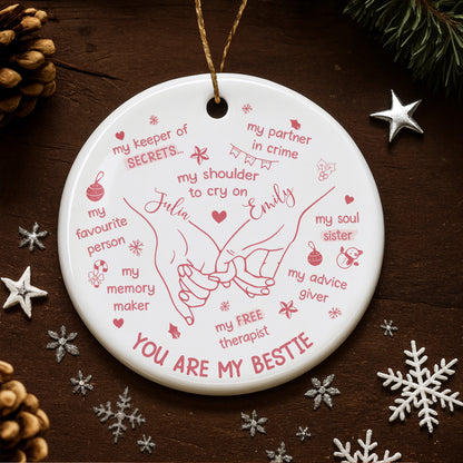 You Are My Bestie With Hands And Hearts Design