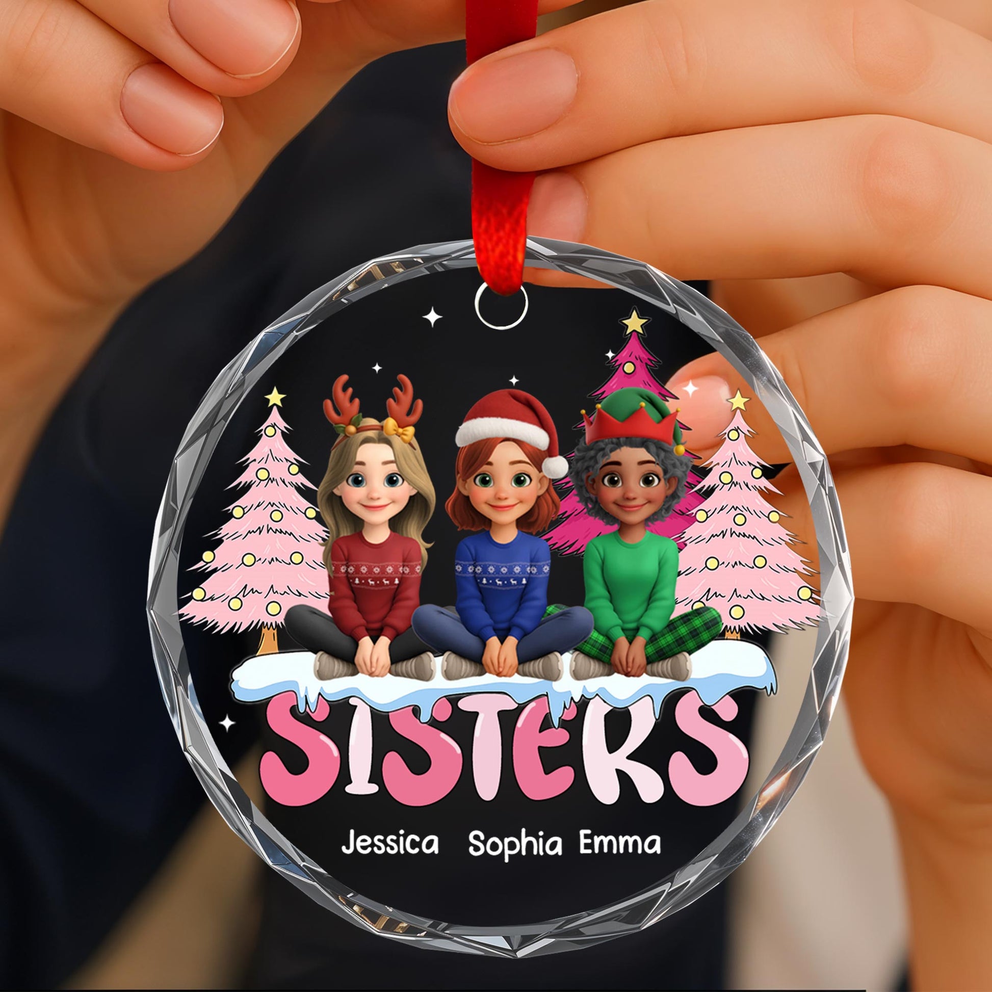 Celebrate Sisterhood With Festive Christmas Tree Design