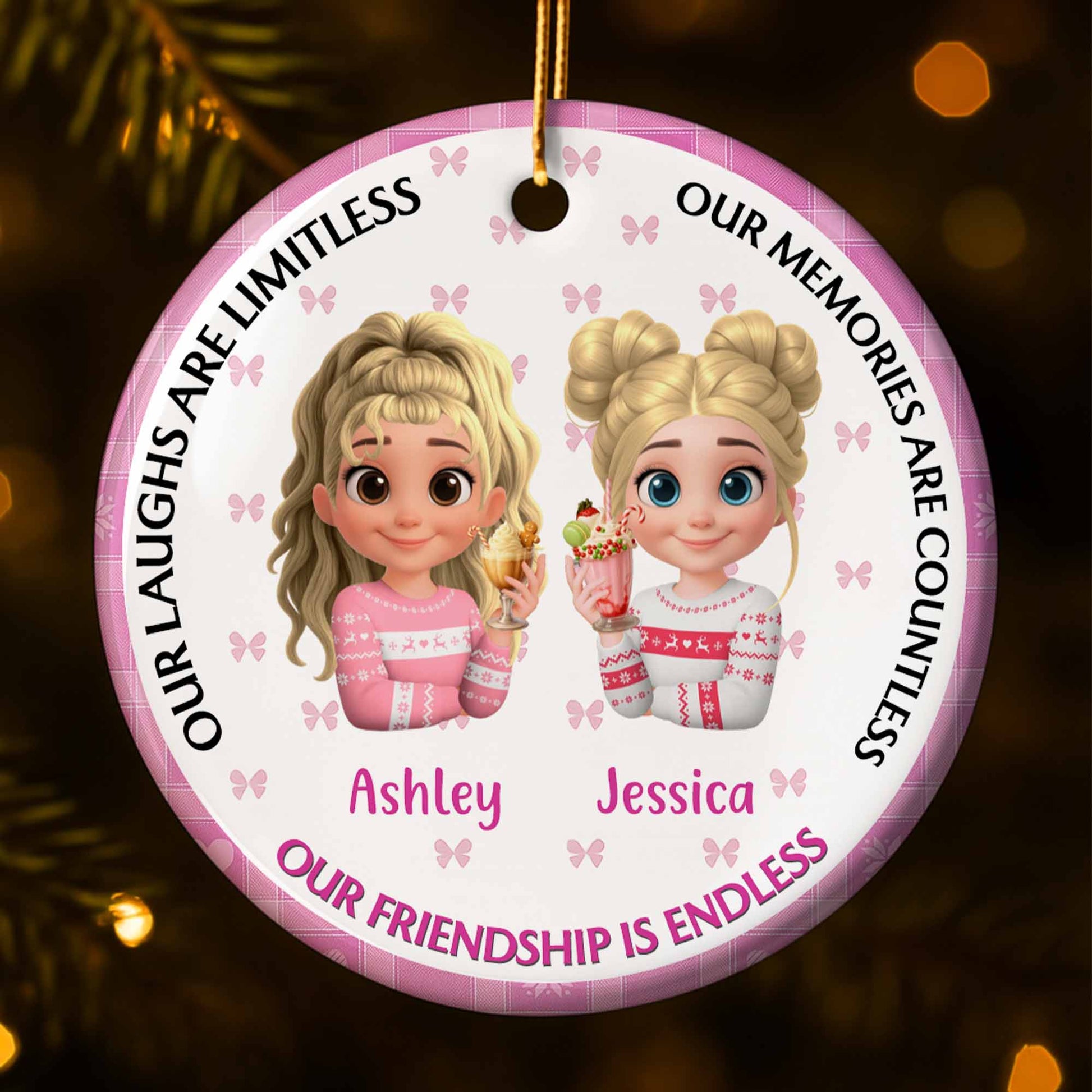 Our Laughs Are Limitless, Friendship Ornament Featuring Girls