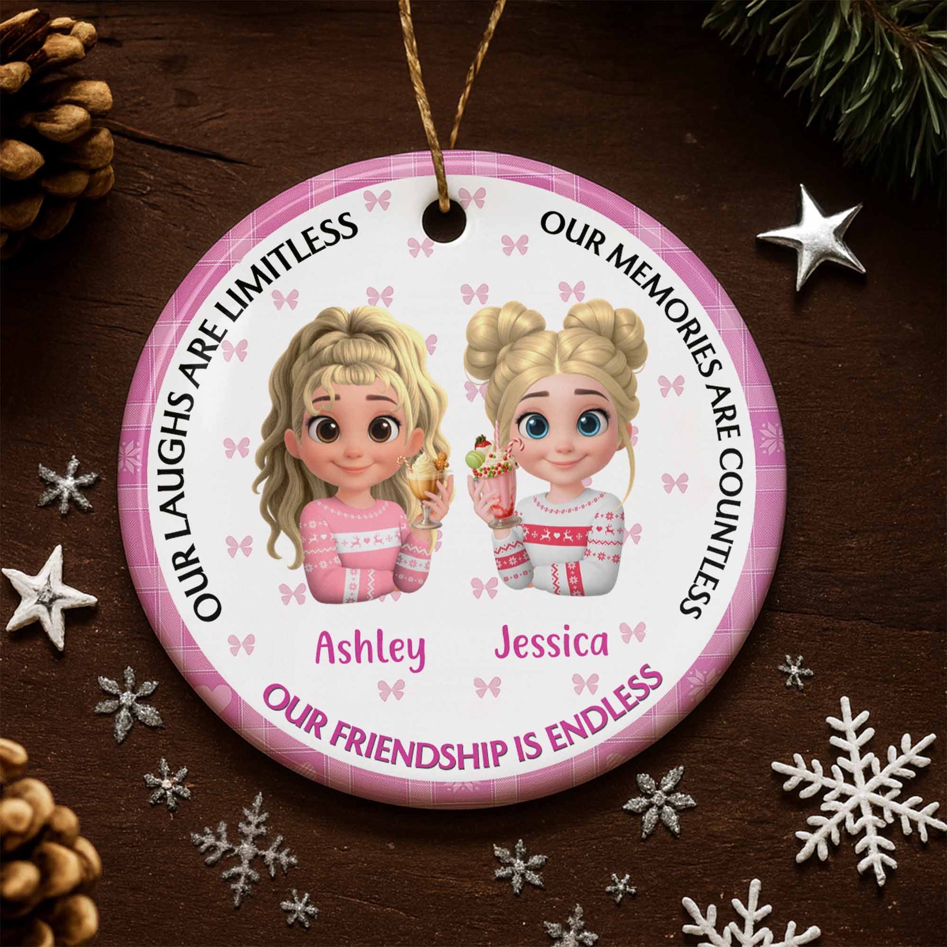 Our Laughs Are Limitless, Friendship Ornament Featuring Girls