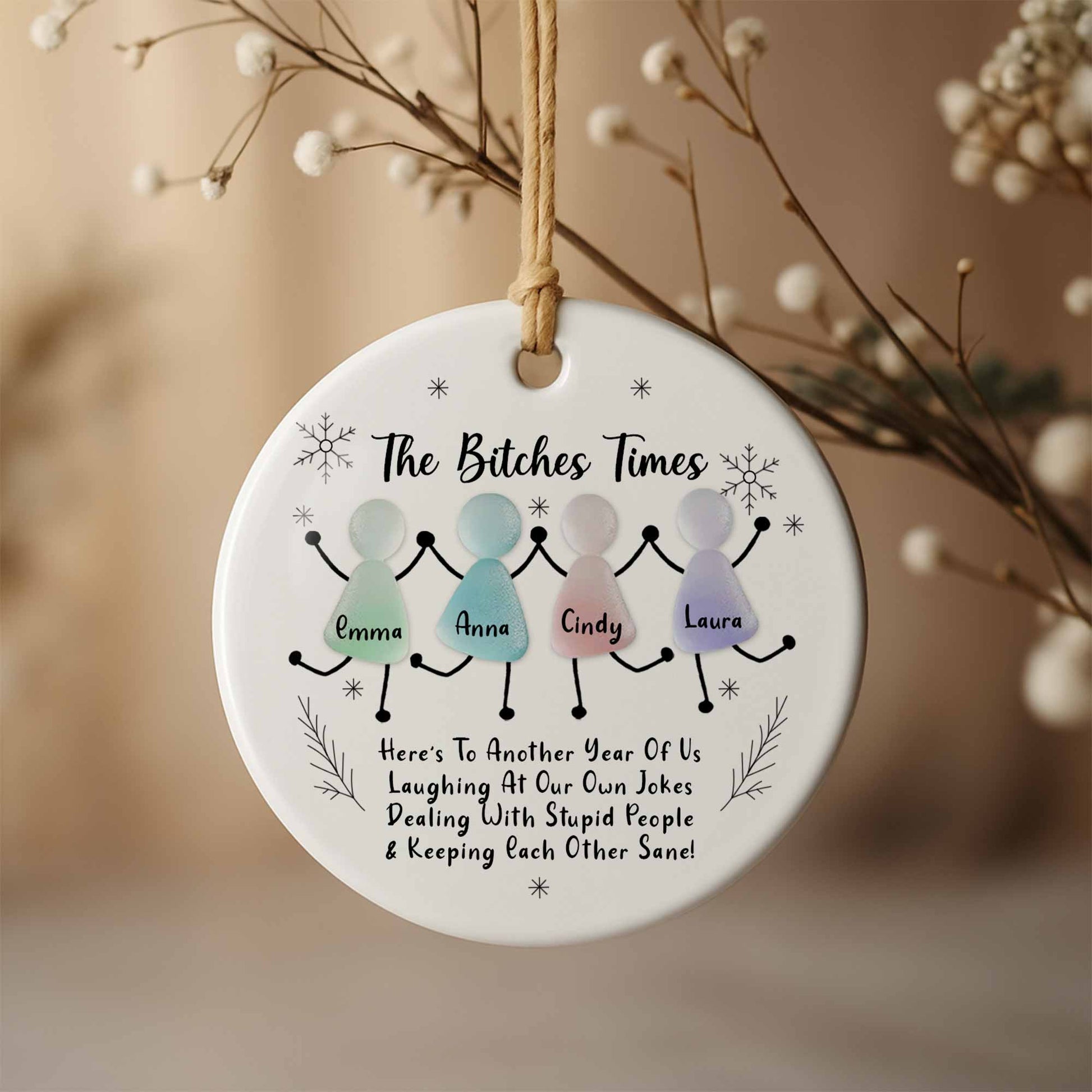 Here's To Another Year Of Us, Stick Figures And Snowflakes