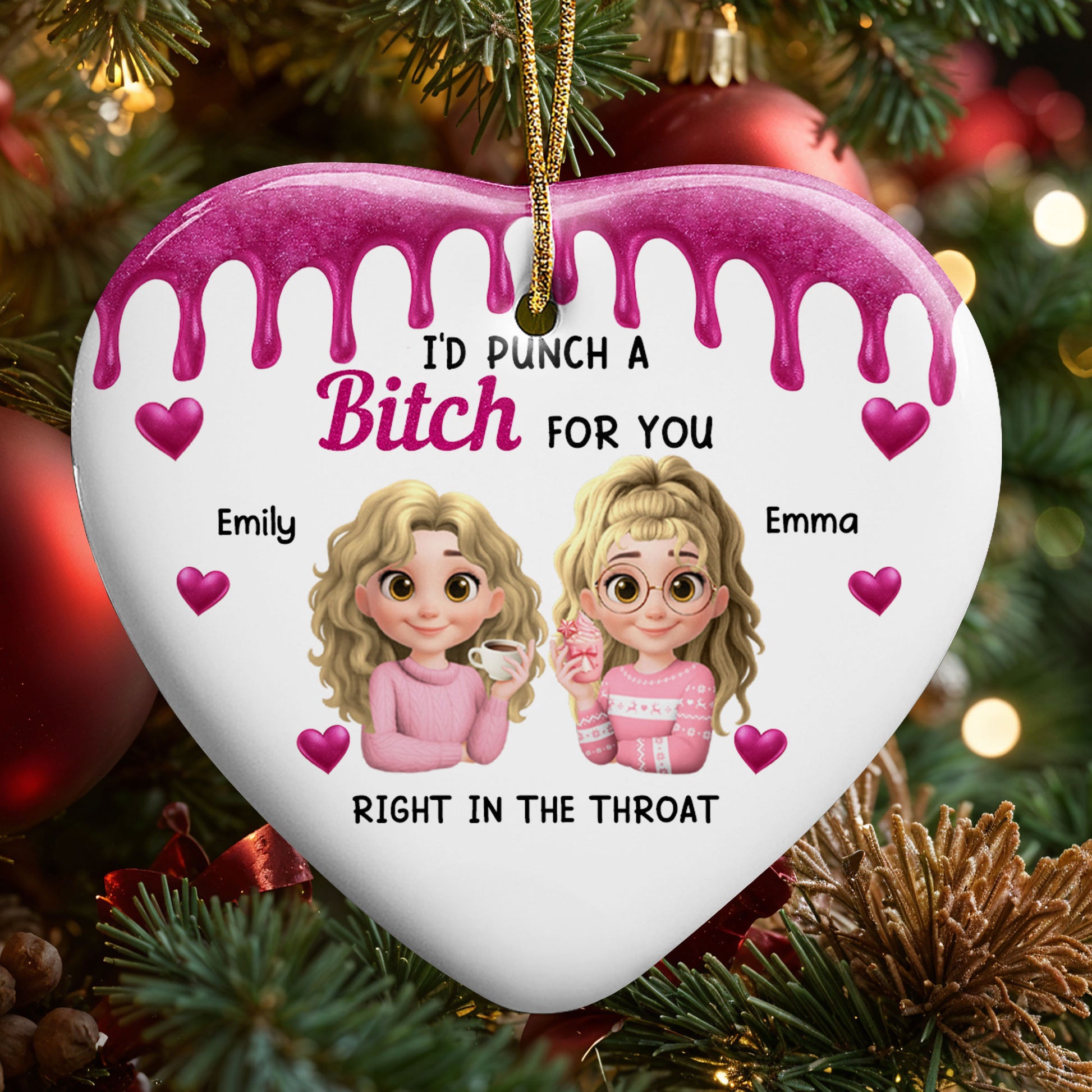 I'd Punch A Boch For You, Two Girls, Heart Design