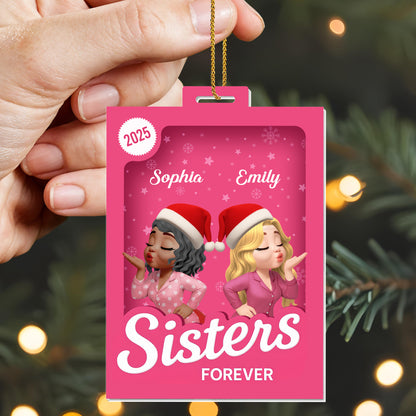 Sisters Forever With Santa Hats