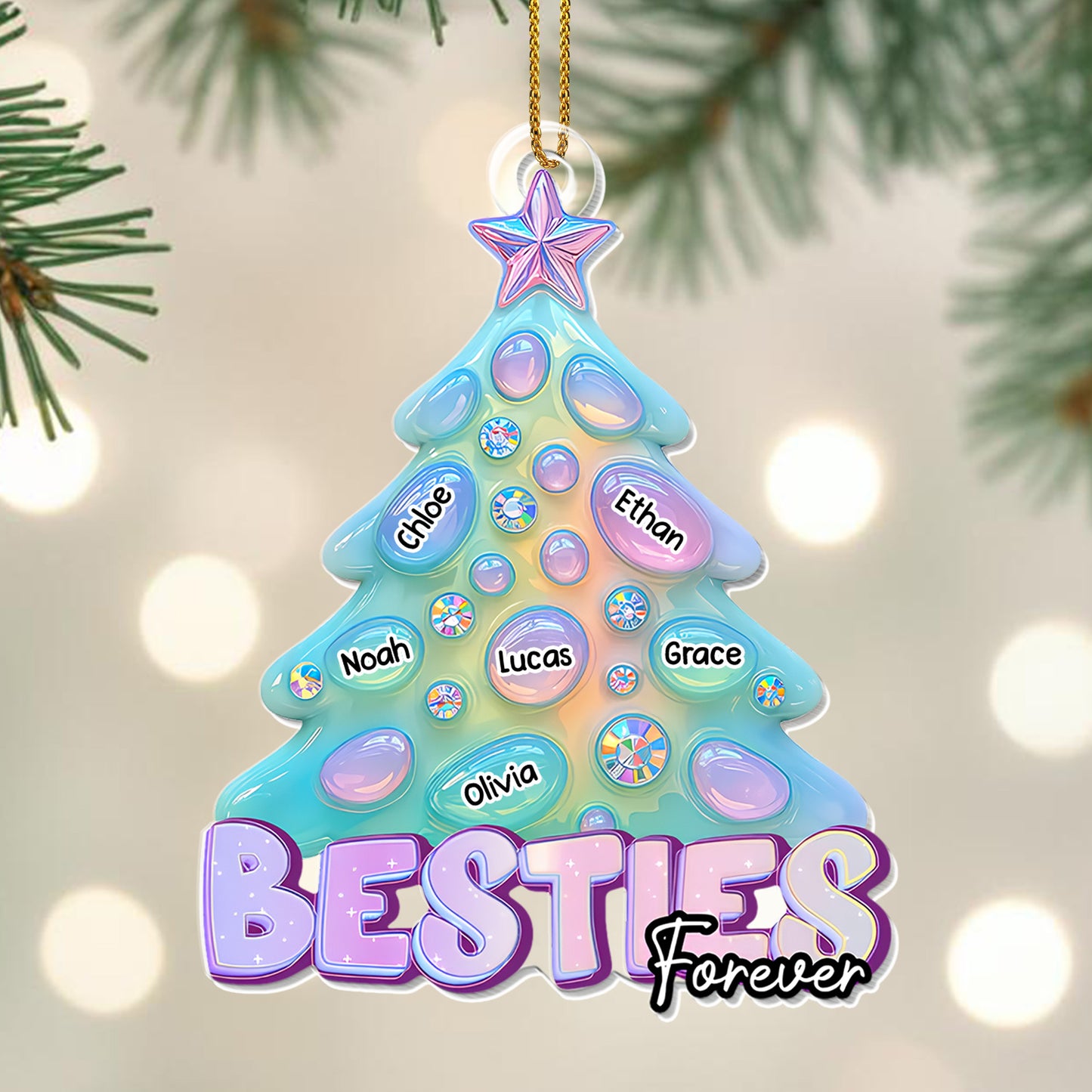 Besties Forever Christmas Tree Ornament