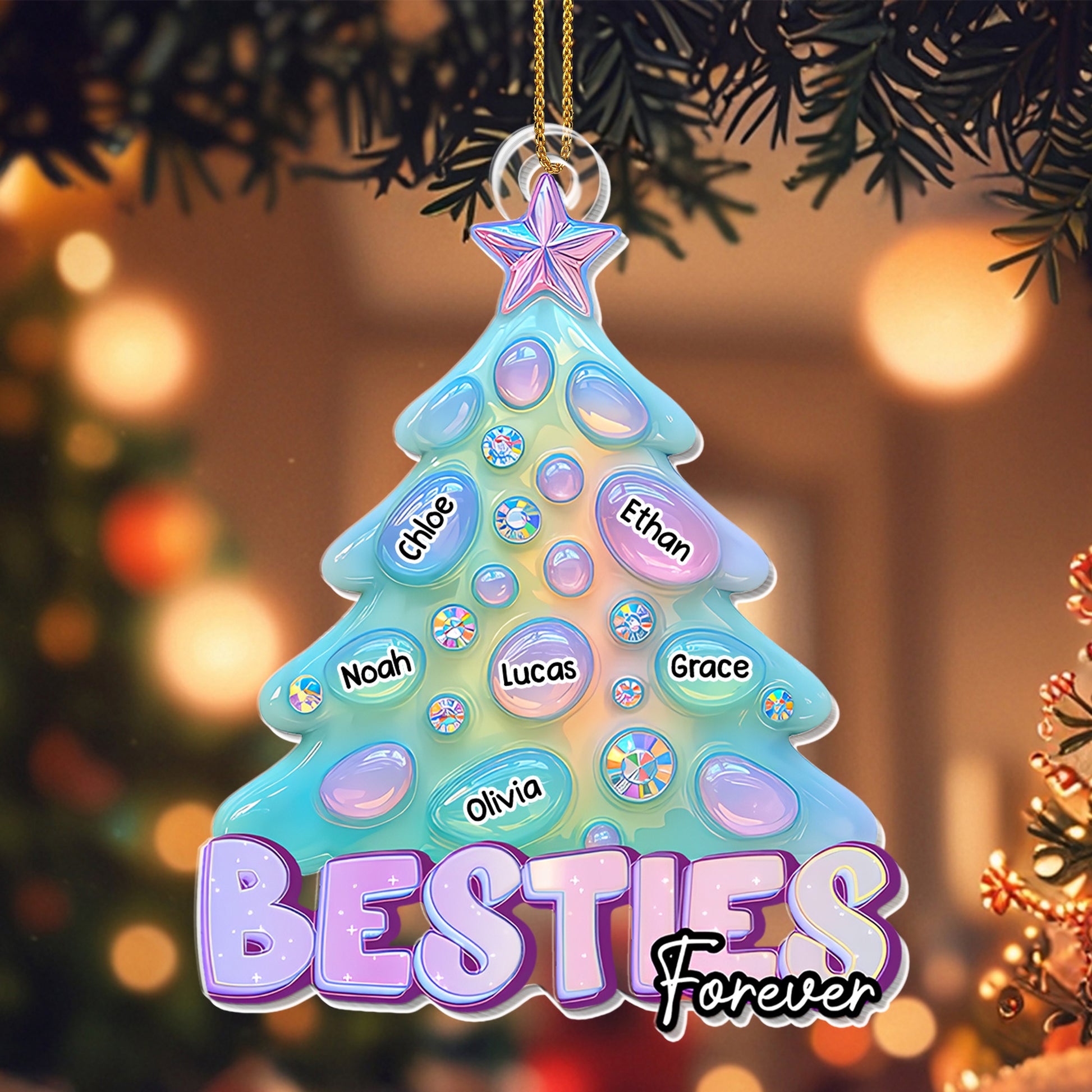 Besties Forever Christmas Tree Ornament
