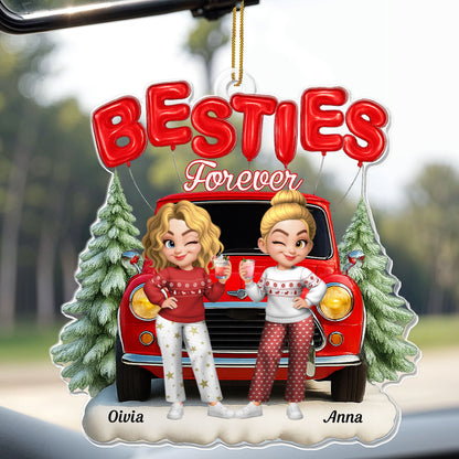 Besties Forever, Van And Pine Trees