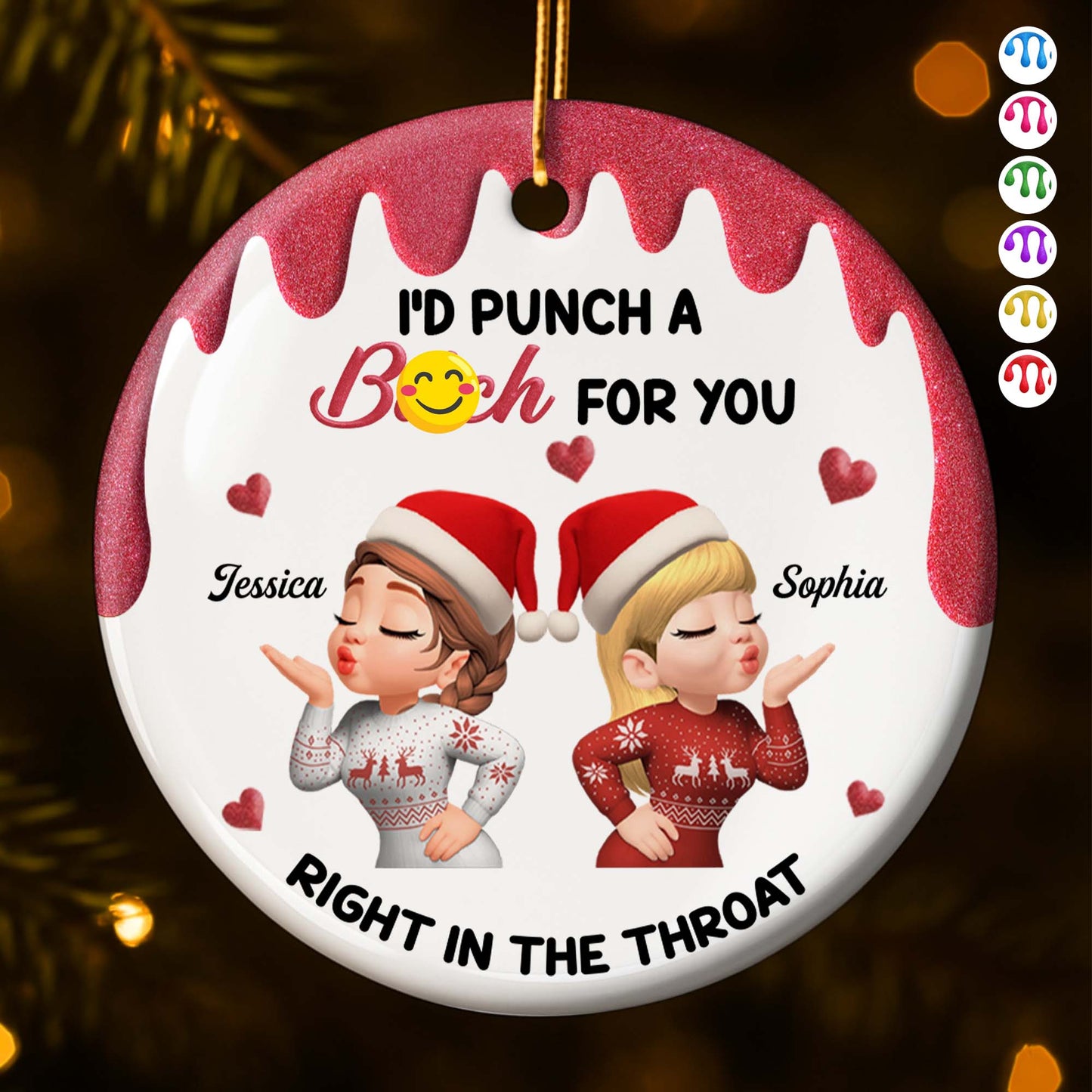 I'd Punch A B**ch For You, Santa Hats, Hearts