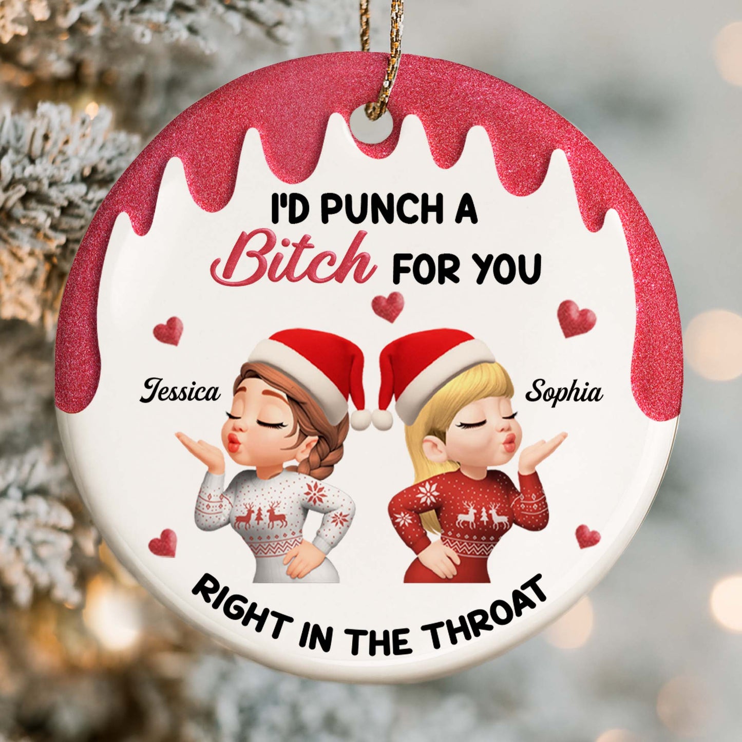 I'd Punch A B**ch For You, Santa Hats, Hearts