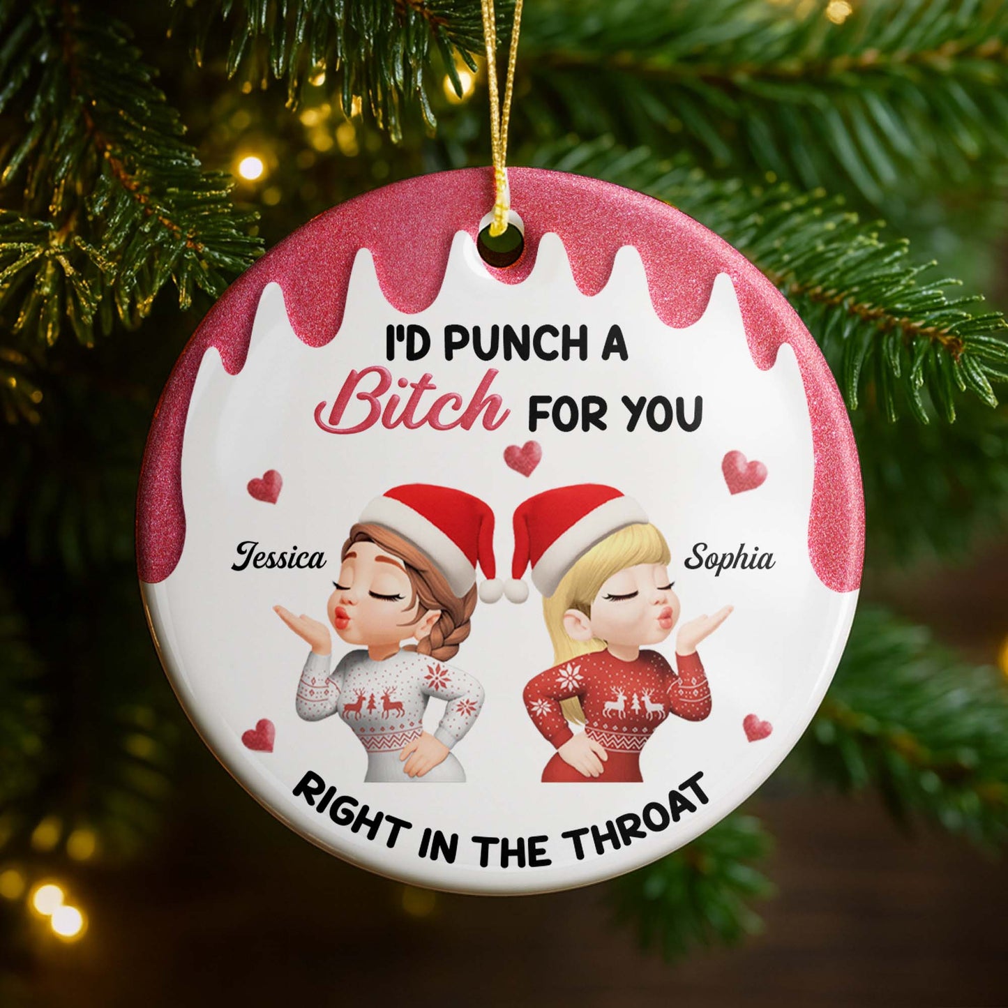 I'd Punch A B**ch For You, Santa Hats, Hearts