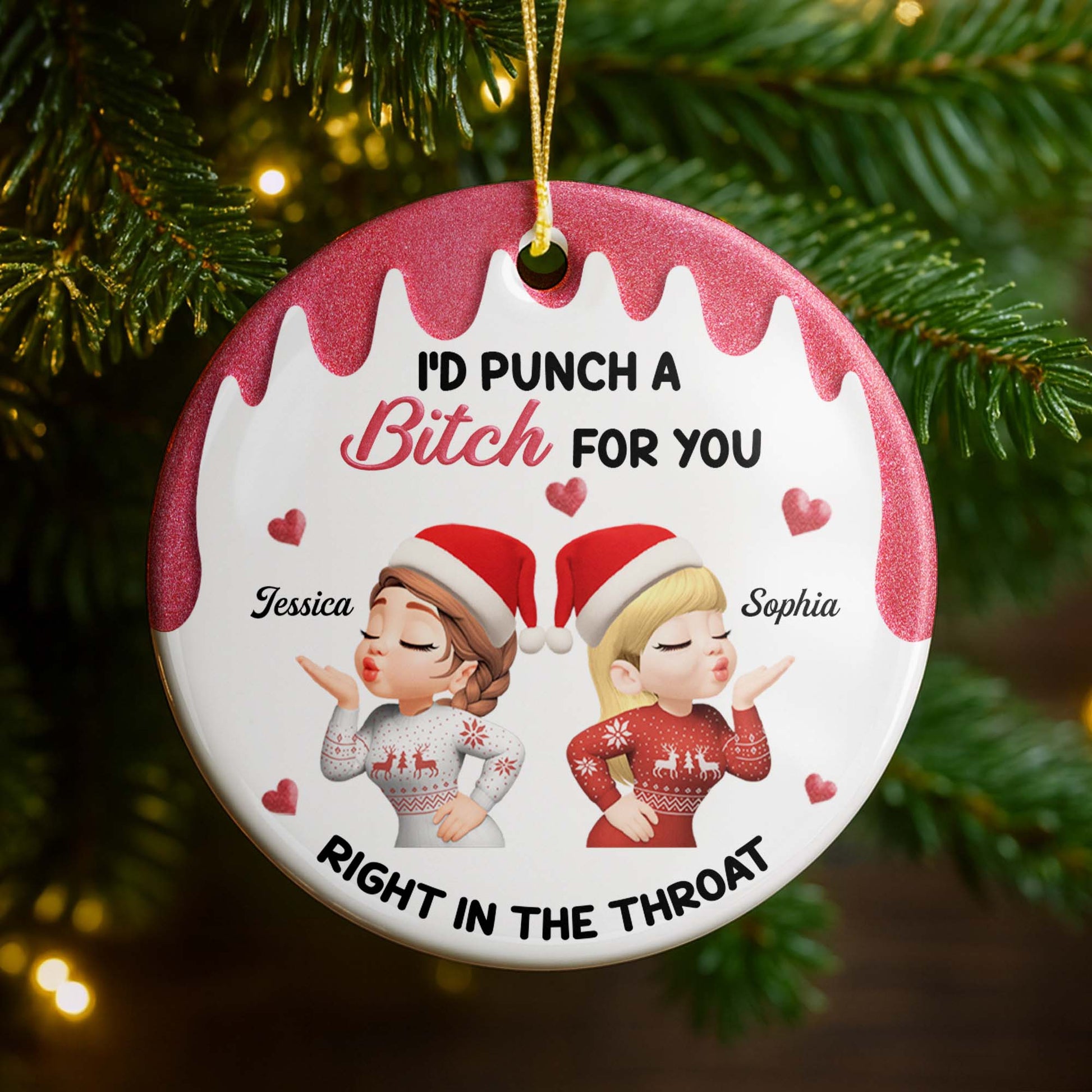 I'd Punch A B**ch For You, Santa Hats, Hearts
