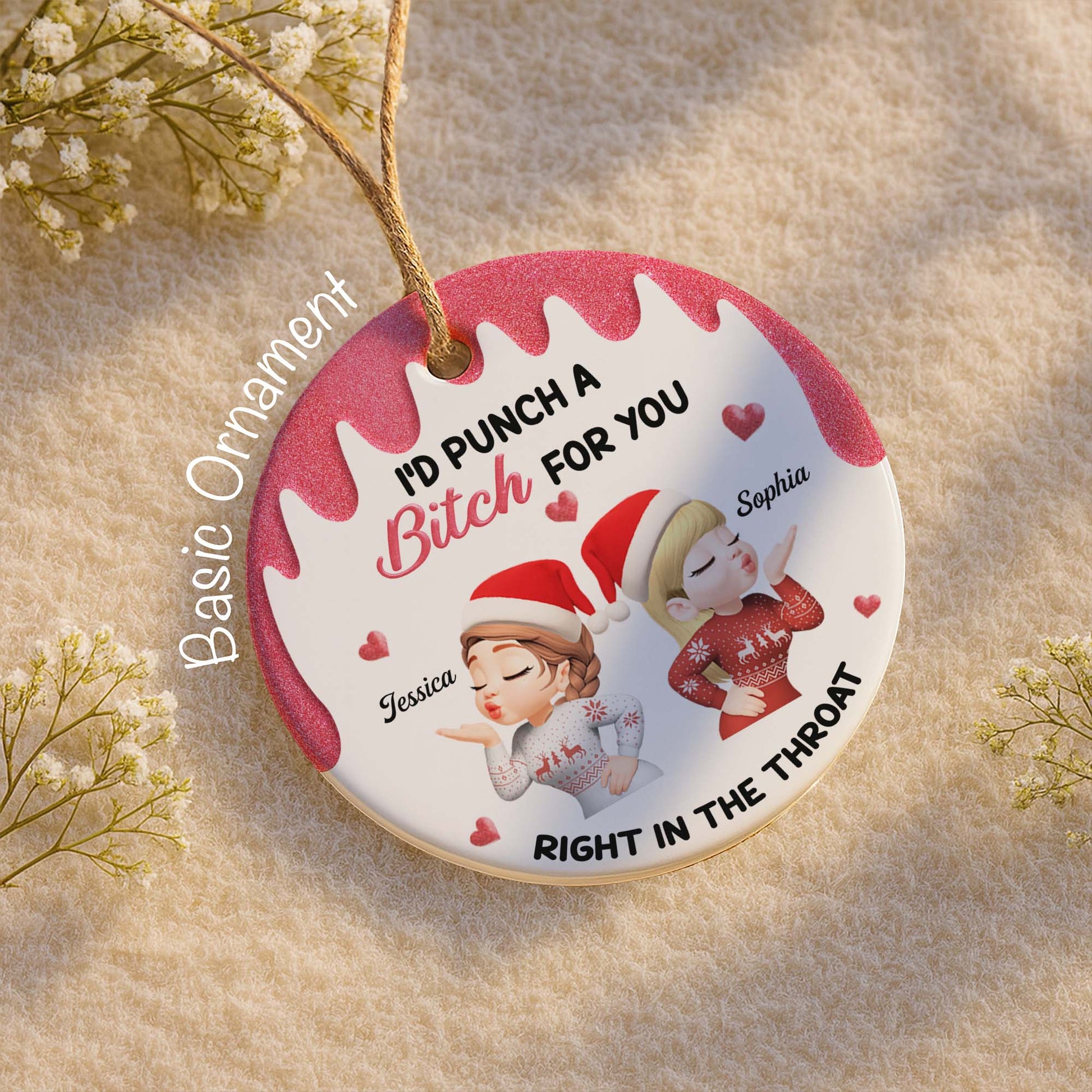 I'd Punch A B**ch For You, Santa Hats, Hearts