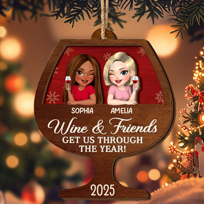 Wine & Friends Get Us Through The Year, Wine Glasses
