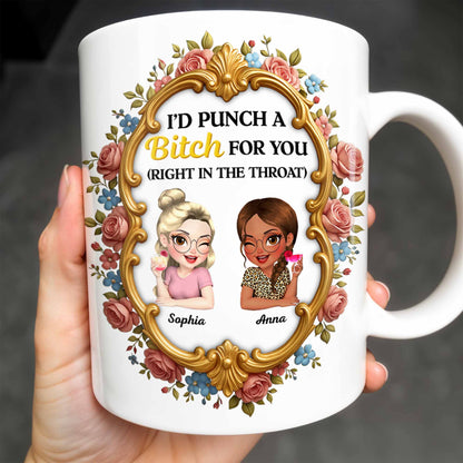 I'd Punch A B*tch For You With Roses And Golden Frame