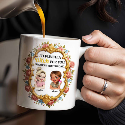 I'd Punch A B*tch For You With Roses And Golden Frame