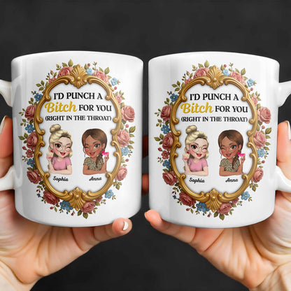 I'd Punch A B*tch For You With Roses And Golden Frame