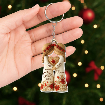 You're The Sister I Got To Choose With Flowers And Hearts