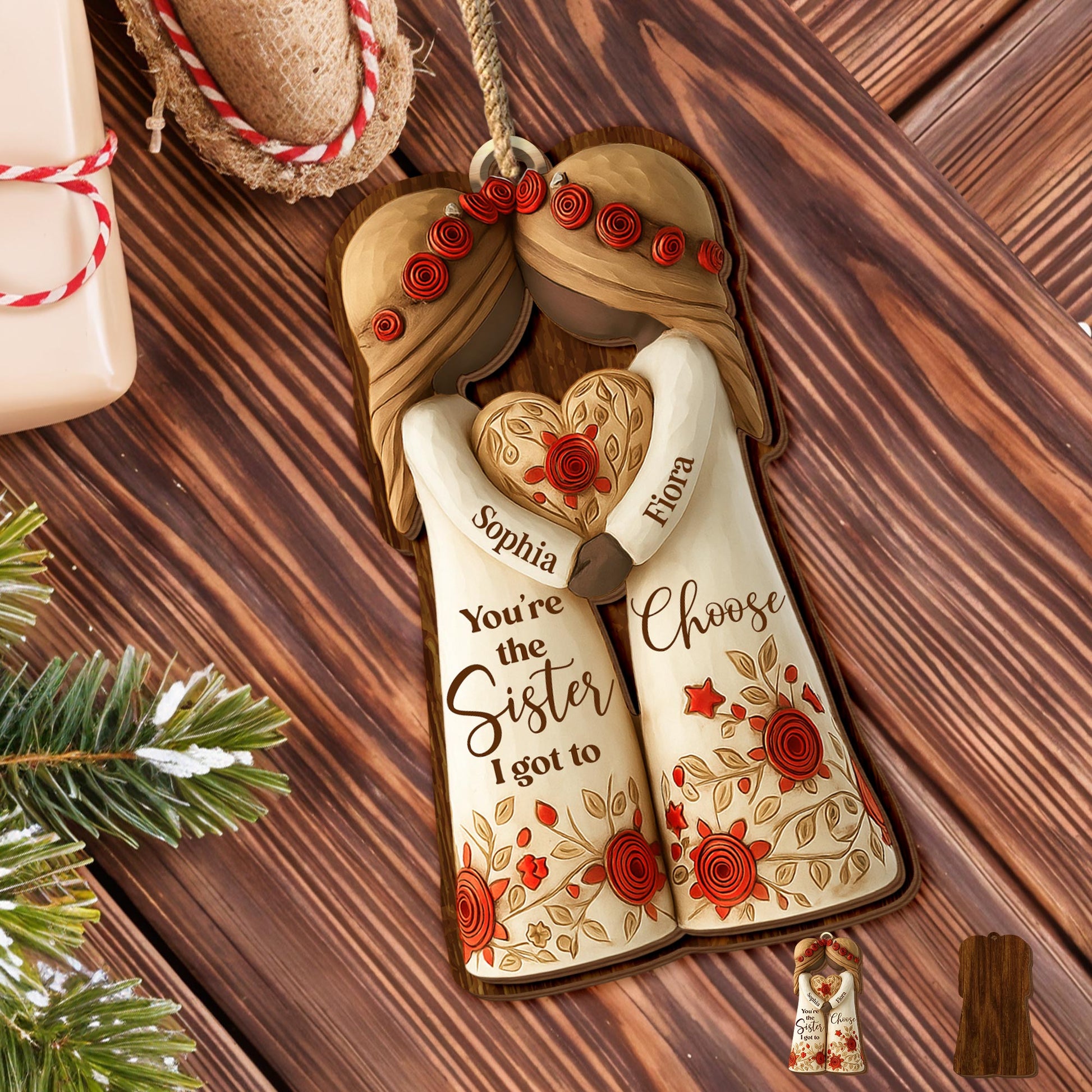 You're The Sister I Got To Choose With Roses And Hearts