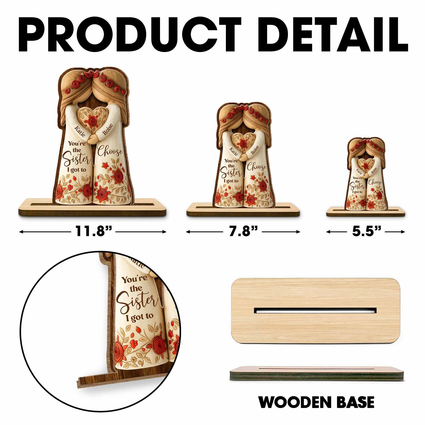 You're The Sister I Got To Choose With Roses And Heart