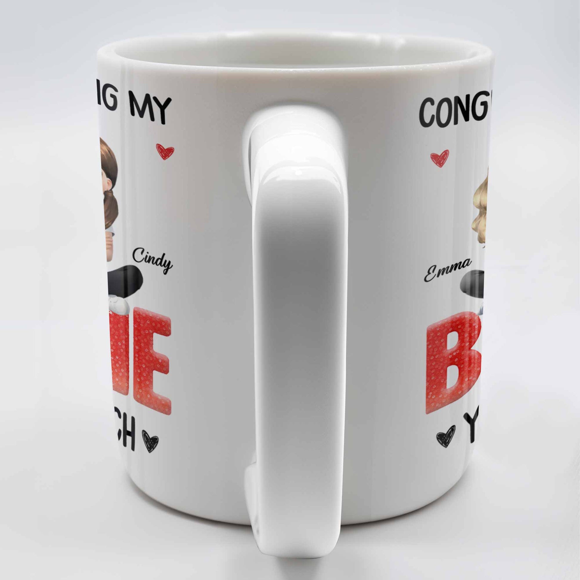 Congrats On Being My Bestie, Two Animated Girls Design