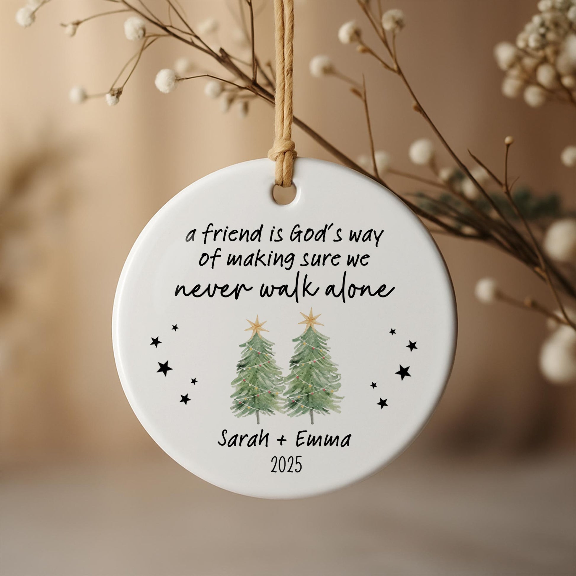 A Friend Is God's Way Of Making Sure We Never Walk Alone, Christmas Trees