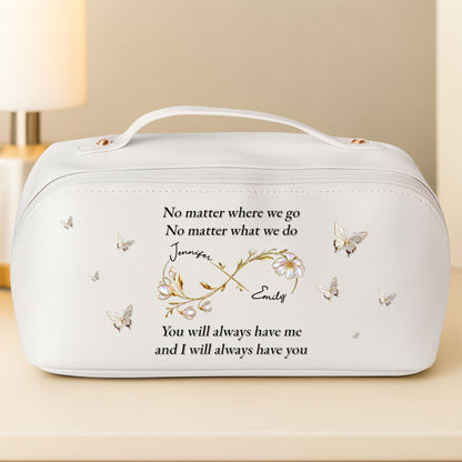 No Matter Where We Go, Butterfly And Floral Frame Design