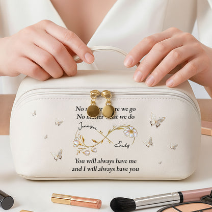 No Matter Where We Go, Butterfly And Floral Frame Design