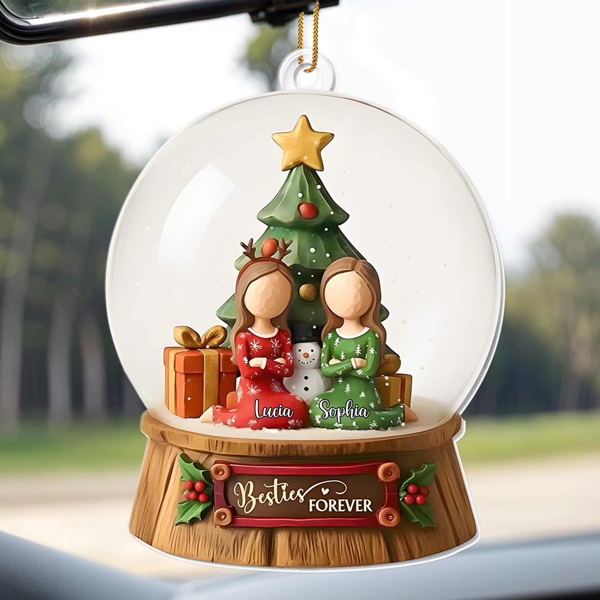 Besties Forever With Christmas Tree And Gifts