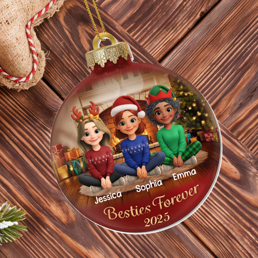 Besties Forever With Christmas Hats