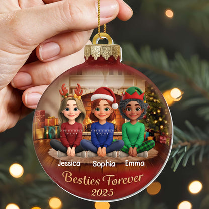 Besties Forever With Christmas Hats