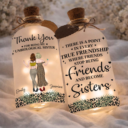 Thank You For Being My Unbiological Sister Best Friends With Leopard Print