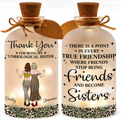 Thank You For Being My Unbiological Sister Best Friends With Leopard Print