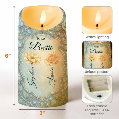 To My Bestie With Flowers And Butterflies