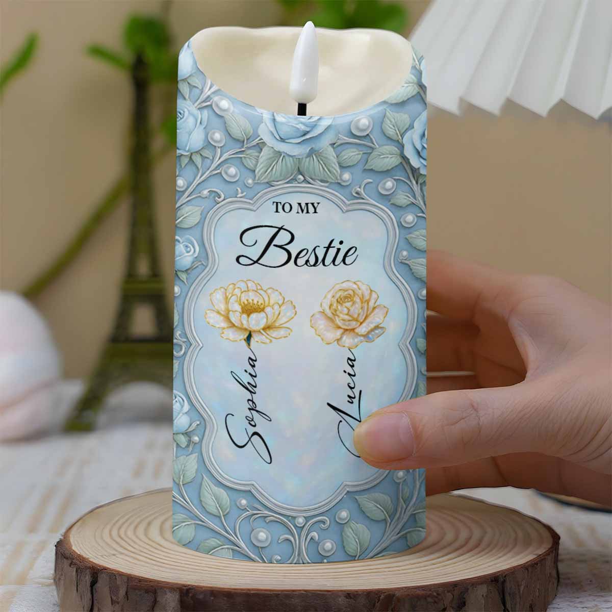 To My Bestie With Flowers And Butterflies