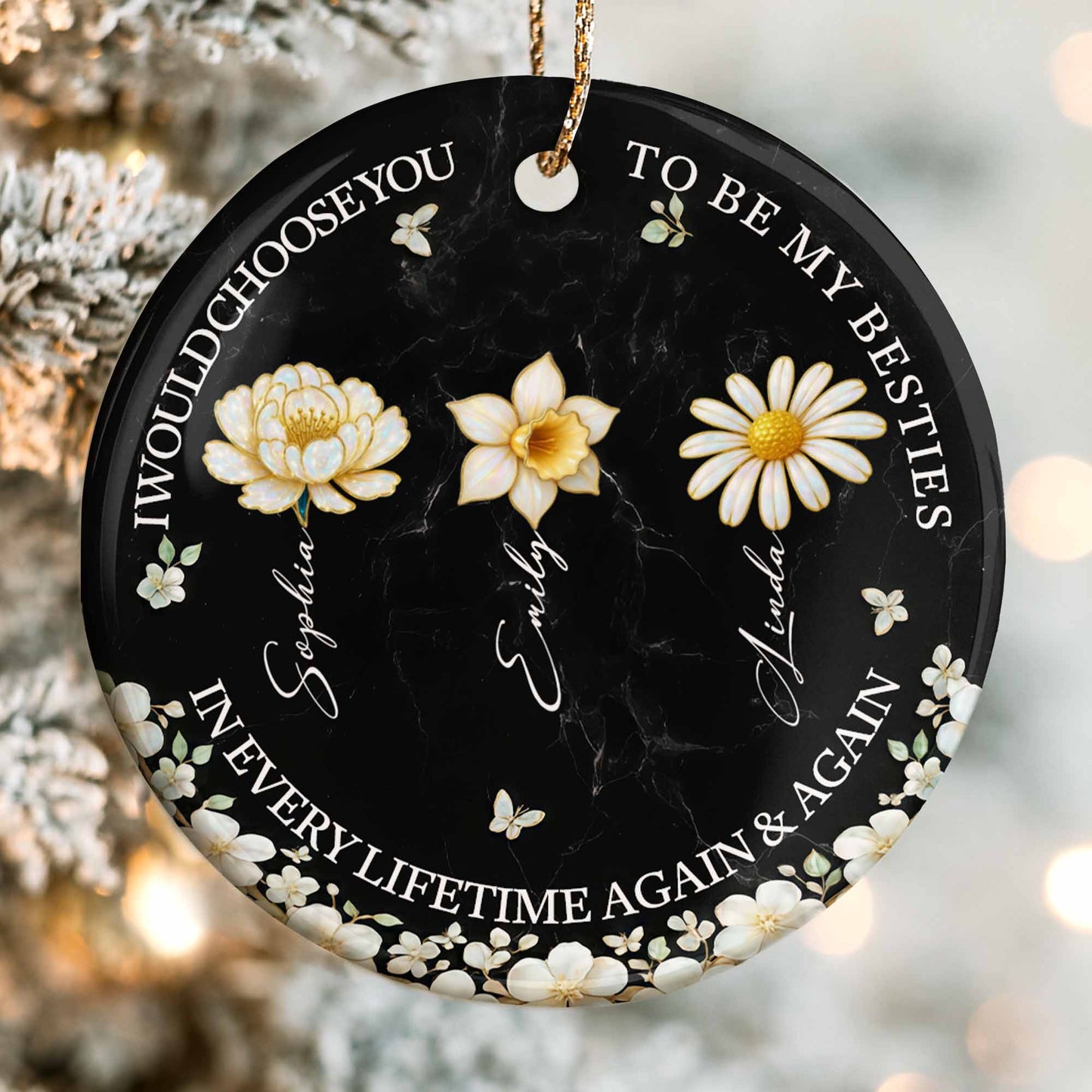 I Would Choose You To Be My Besties, Flowers And Butterflies