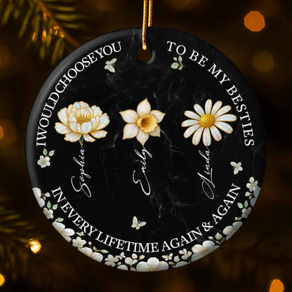 I Would Choose You To Be My Besties, Flowers And Butterflies