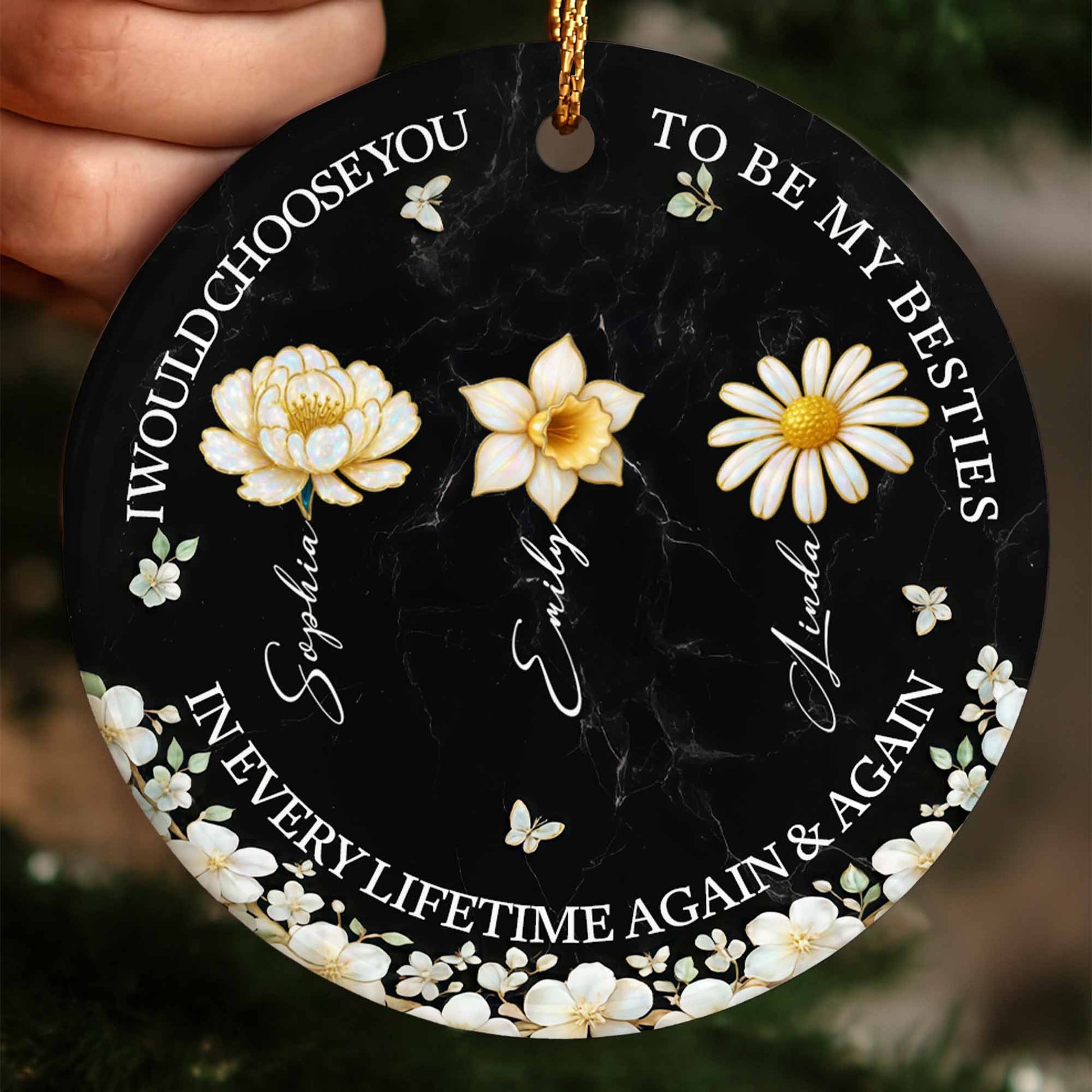 I Would Choose You To Be My Besties, Flowers And Butterflies