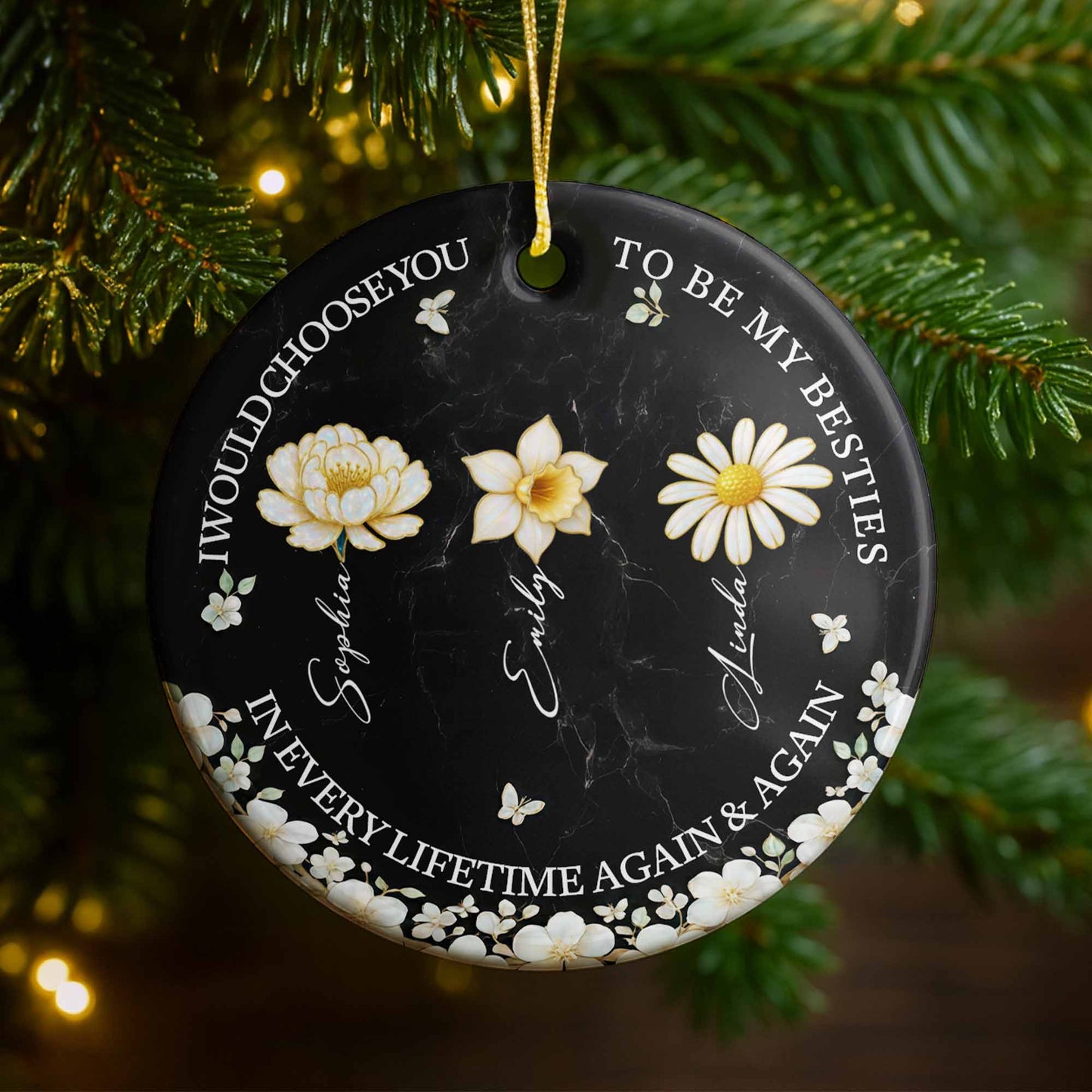 I Would Choose You To Be My Besties, Flowers And Butterflies