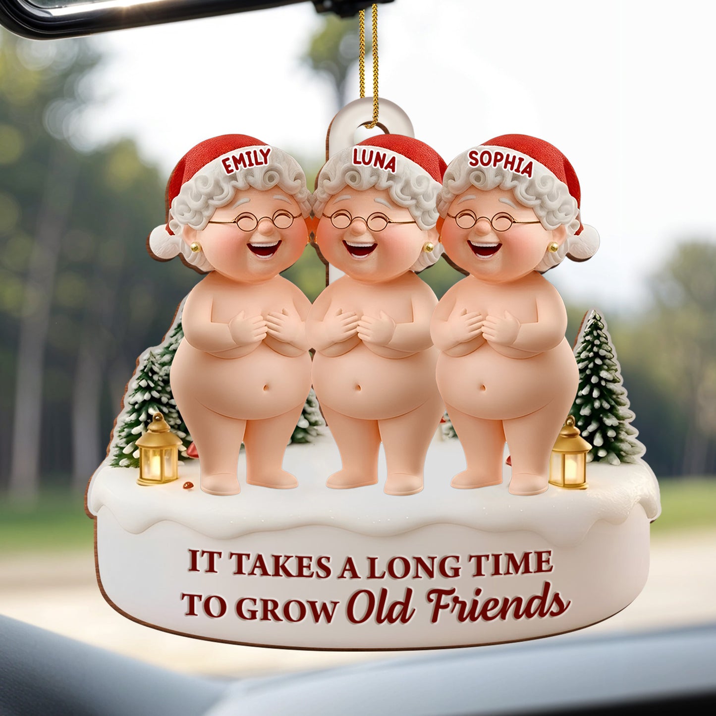 It Takes A Long Time To Grow Old Friends Santa Hats