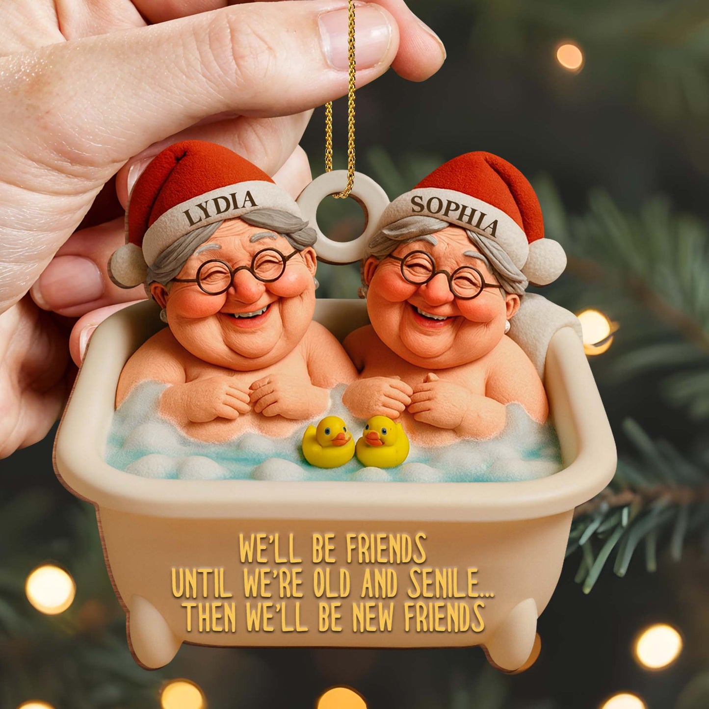 We'll Be Friends Until We're Old, Bathing Friends Ornament