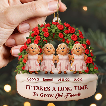 It Takes A Long Time To Grow Old Friends, Heart-Shaped Wreath With Roses
