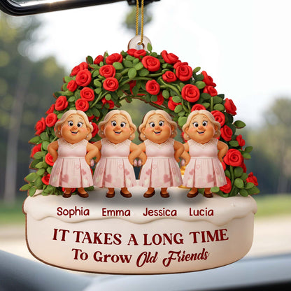 It Takes A Long Time To Grow Old Friends, Heart-Shaped Wreath With Roses