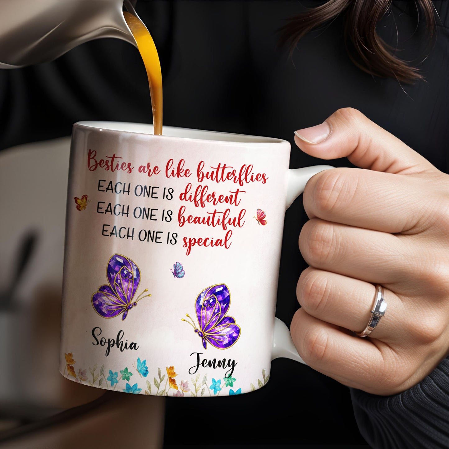 Besties Are Like Butterflies, Beautiful And Special