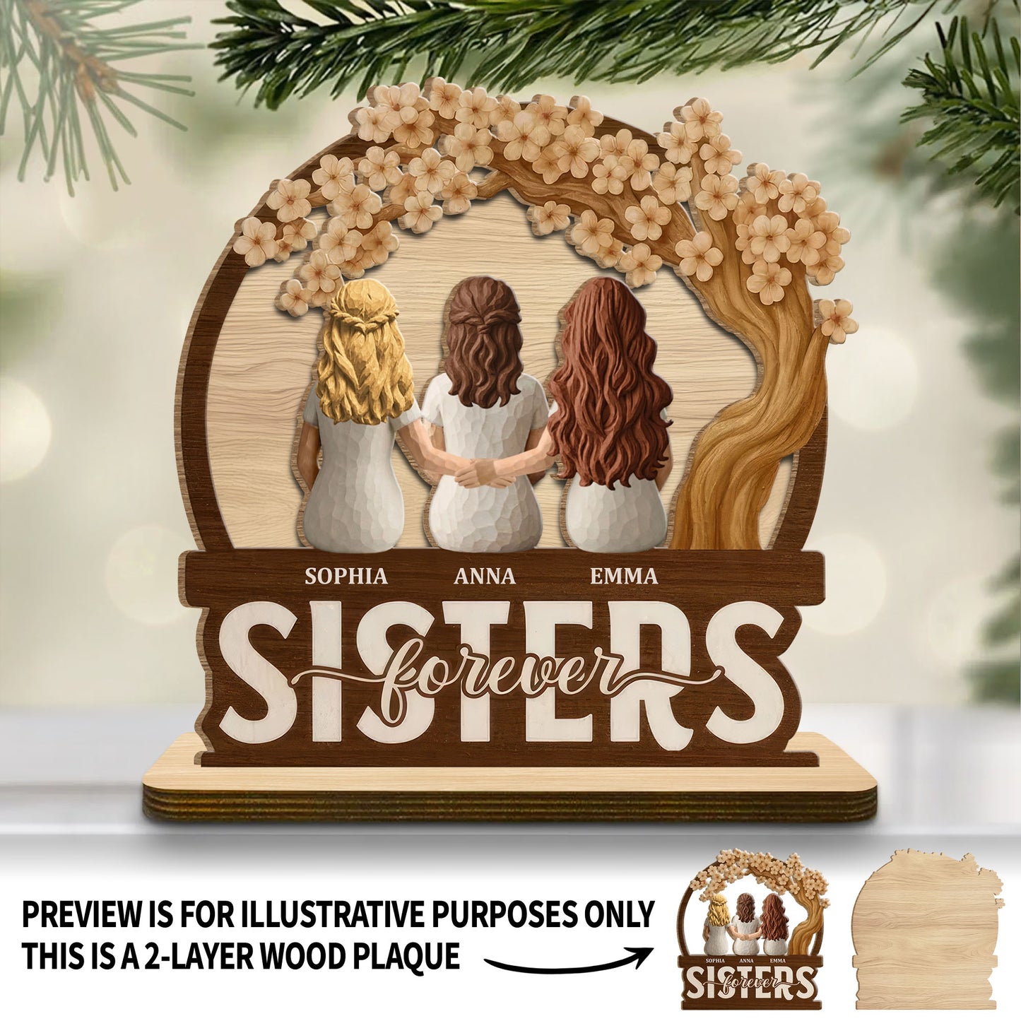 Sisters Forever Besties Forever Friends Forever Plaque