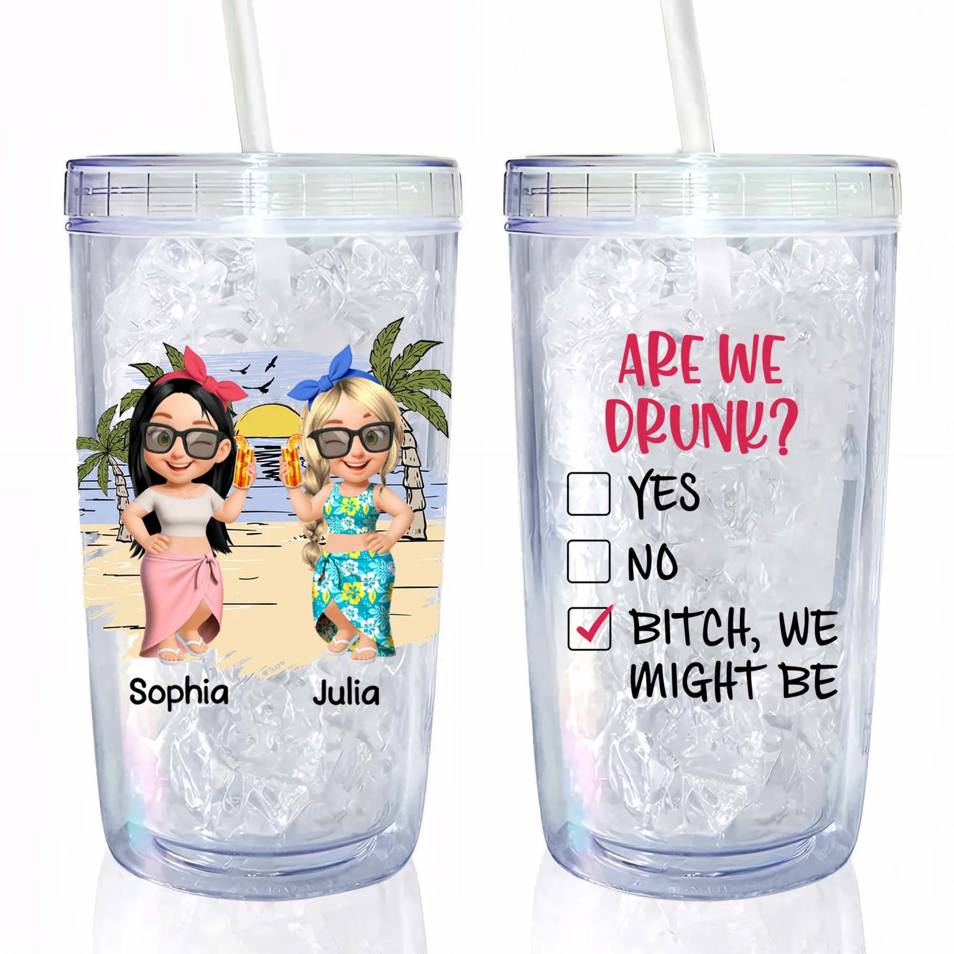 Celebrate Friendship With Beach And Palm Trees