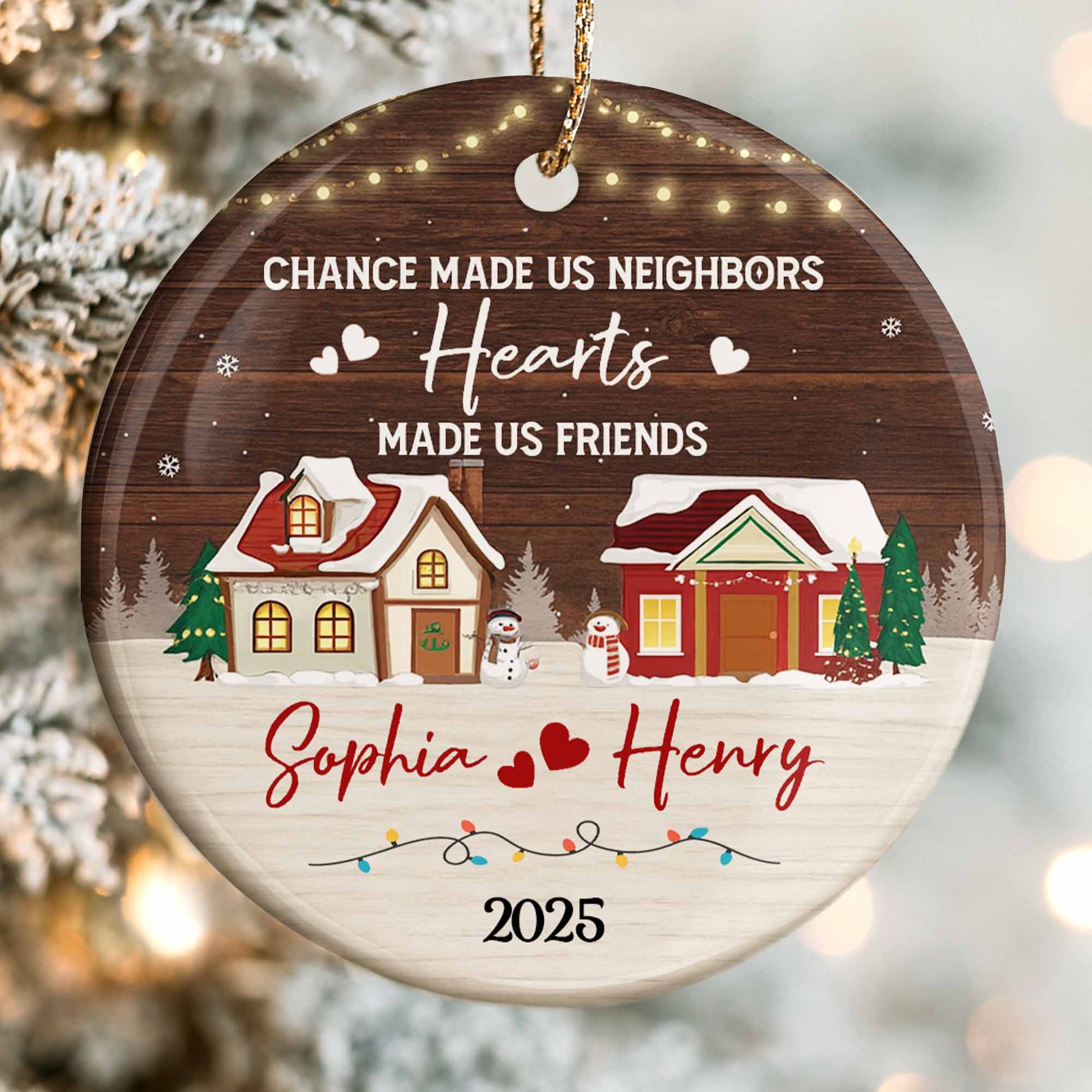 Chance Made Us Neighbors, Hearts Made Us Friends, Winter Scene